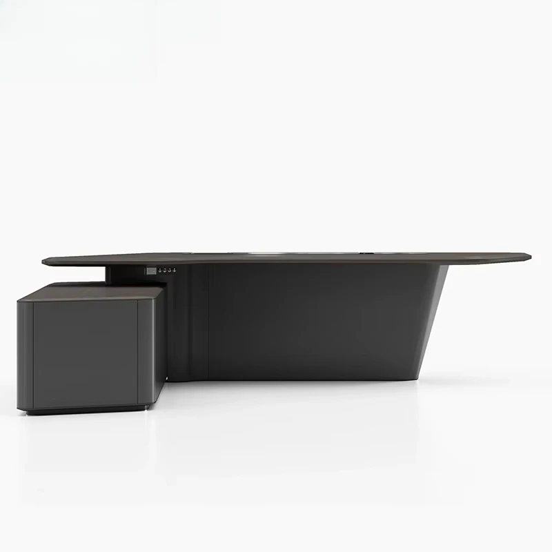 Office Tech And Management - Forme de L avec tiroir blanc