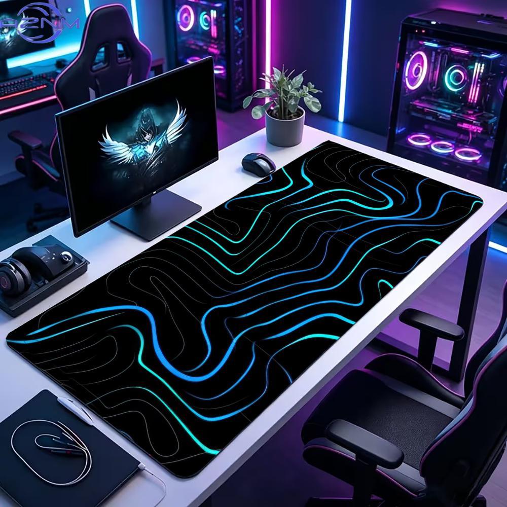 Office Tech Background - Grand tapis de souris XXL pour