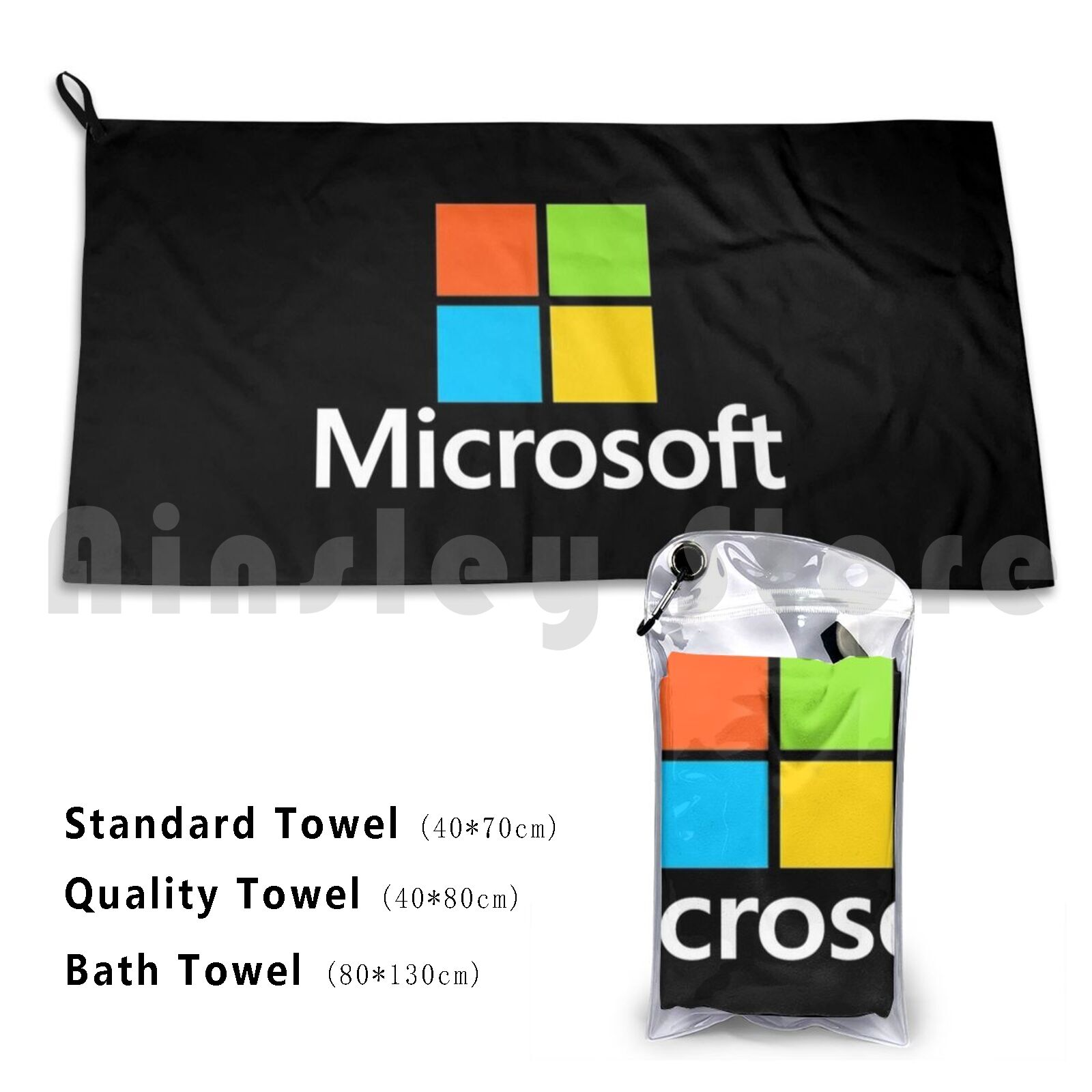 Office Tech Logo - Microsoft Type Serviette de bain Coussin