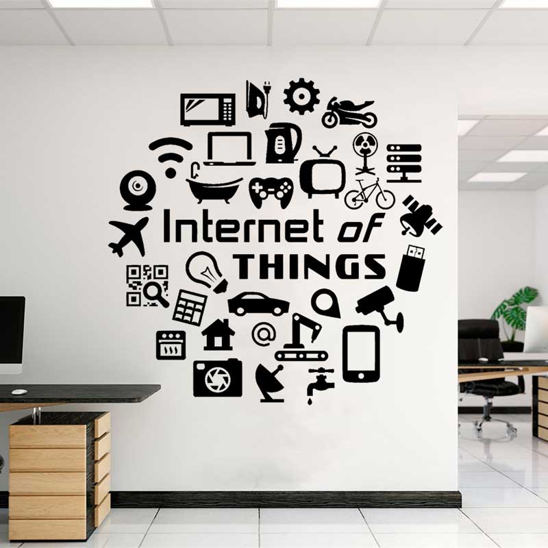 Office Tech Company - Module vinyle Stickers muraux, Internet des