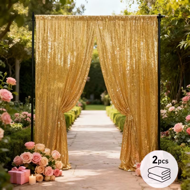 Office Tech Background - 2 panneaux de fond en sequins,
