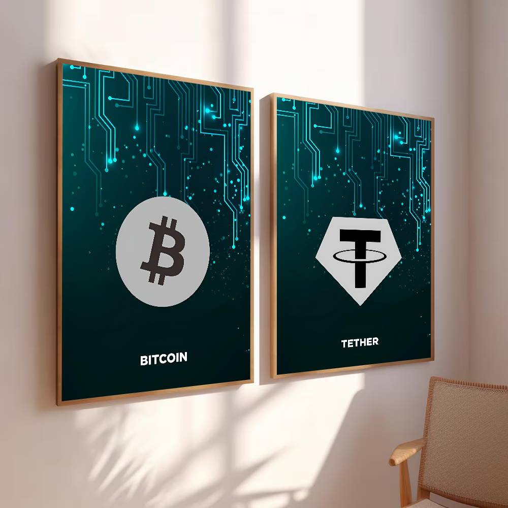 Affiche de symboles crypto de  - Office Tech Logo avis et prix