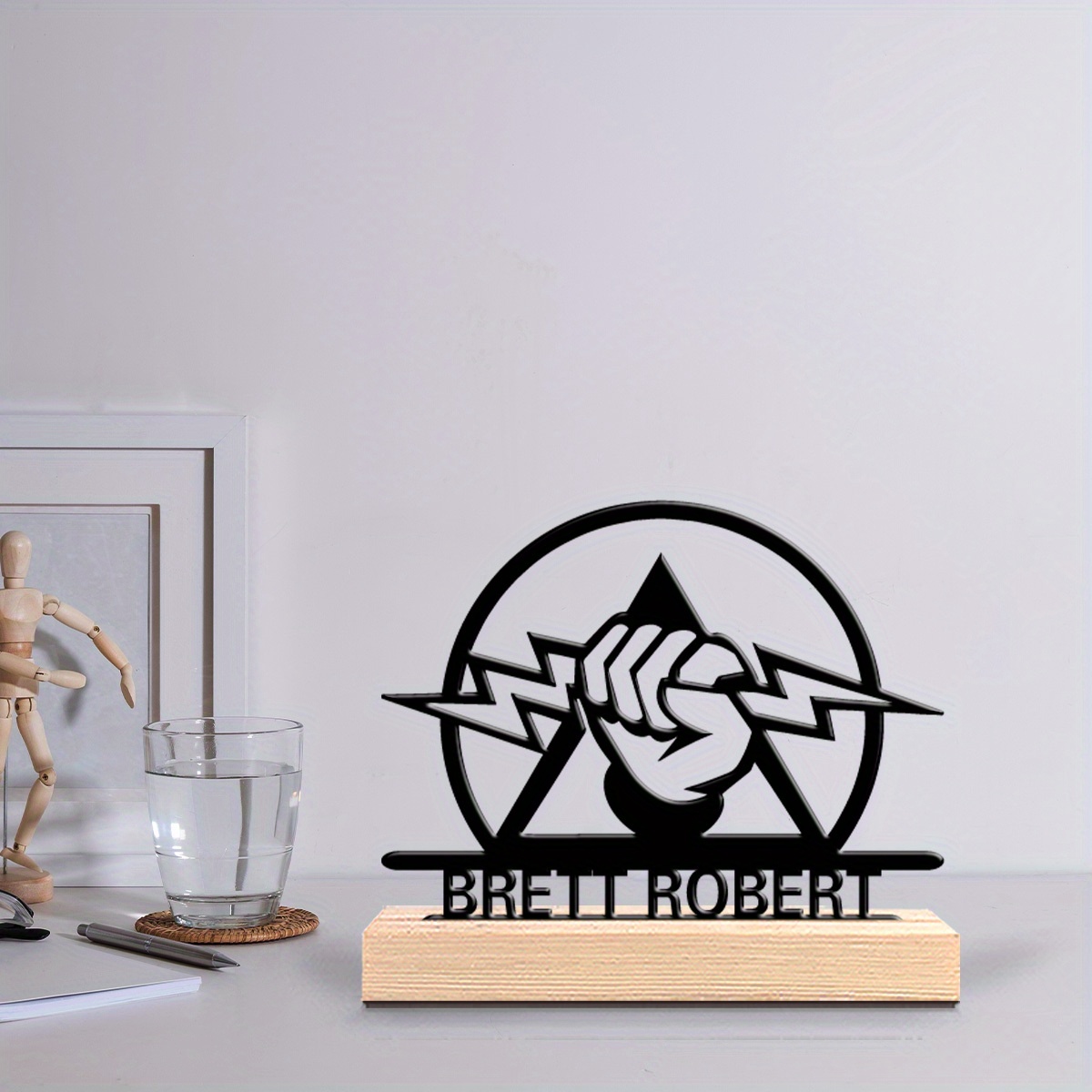 Plaque de bureau en métal grav - Office Tech Decor avis et prix