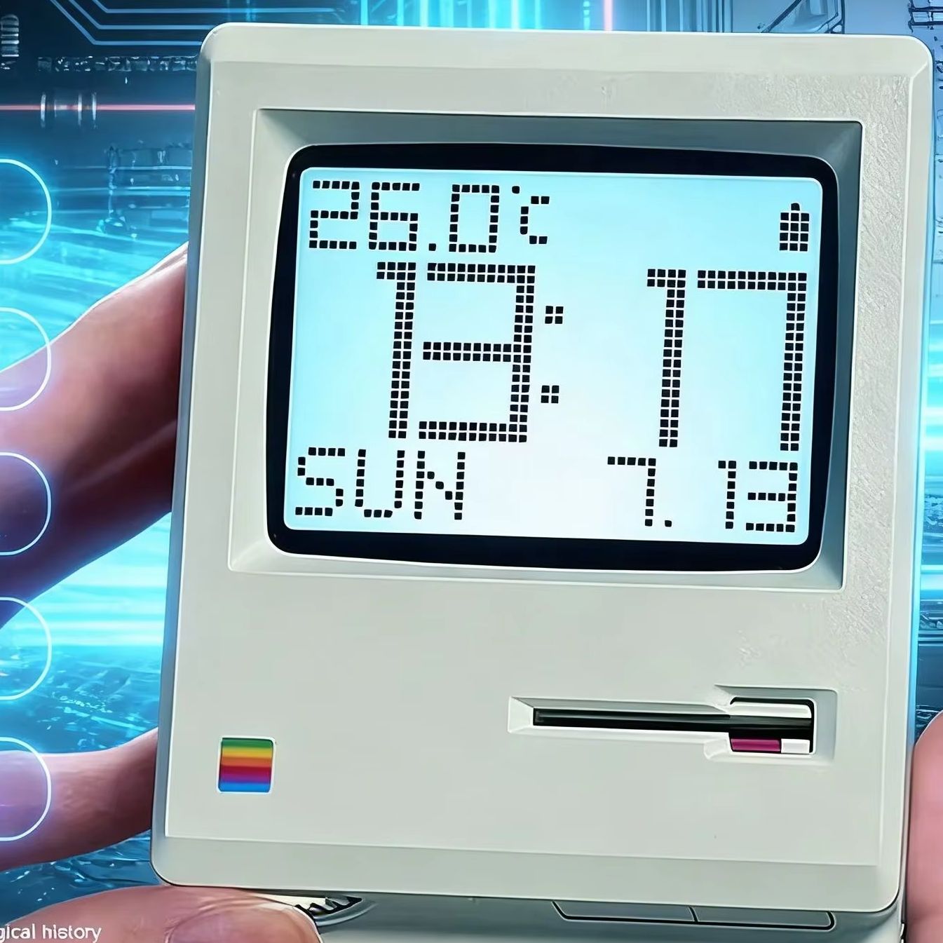 Réveil Maclock rétro nostalgiq - Office Tech Decor avis et prix