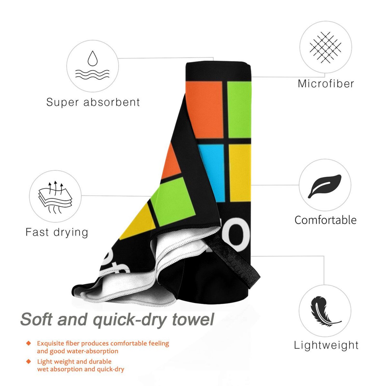 Microsoft Type Serviette de ba - Office Tech Logo avis et prix