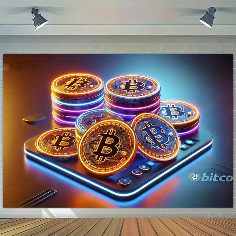 Tapisserie Crypto Bitcoin, Déc - Office Tech Background avis et prix
