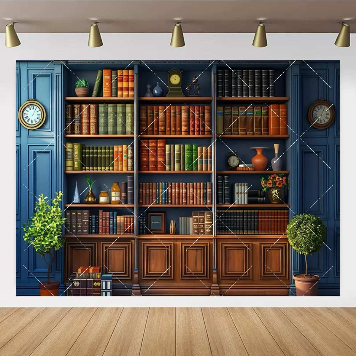 Décor vintage en bois pour bib - Office Tech Background avis et prix