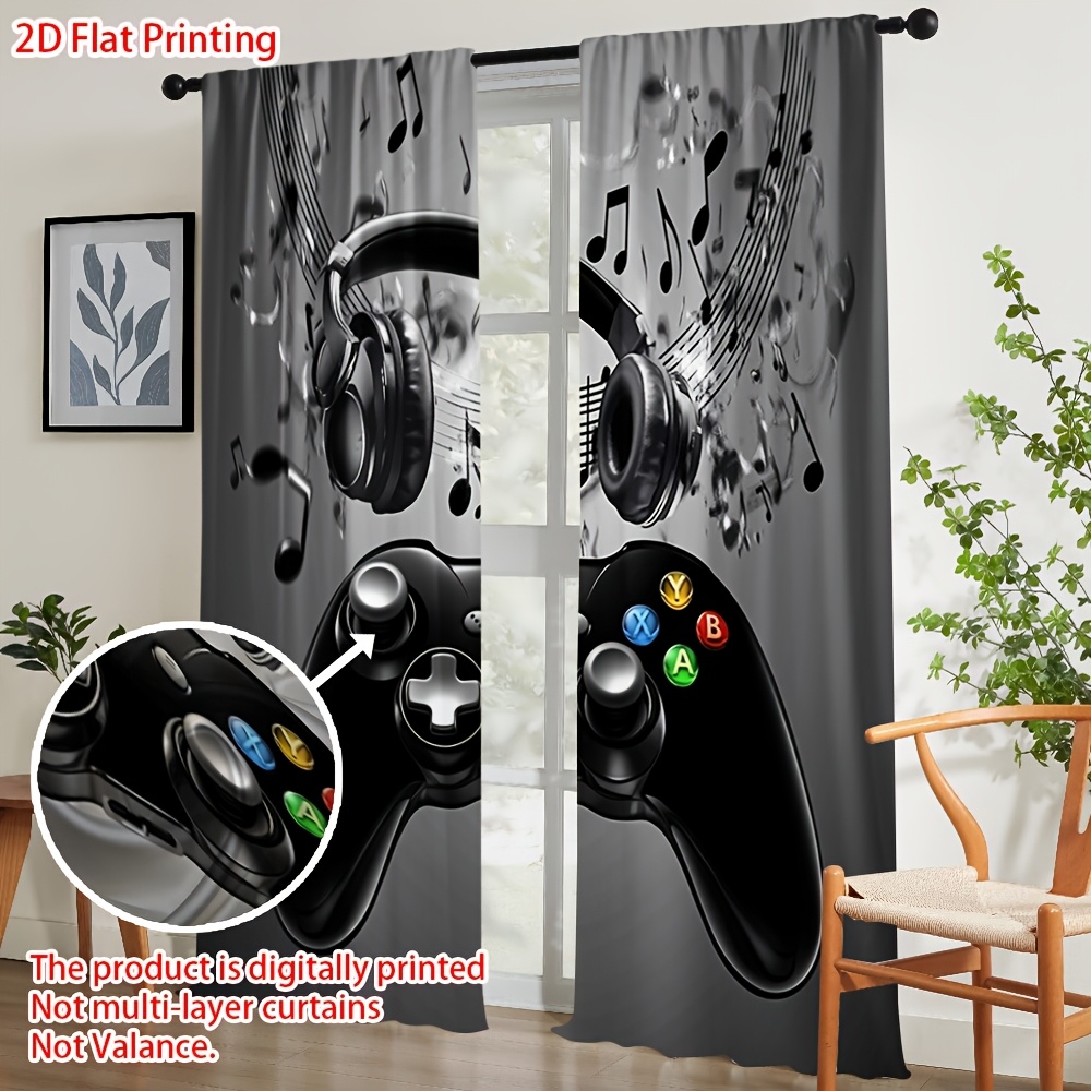 2 rideaux imprimés manette de  - Office Tech Decor avis et prix