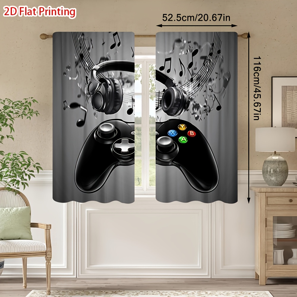 2 rideaux imprimés manette de  - Office Tech Decor avis et prix